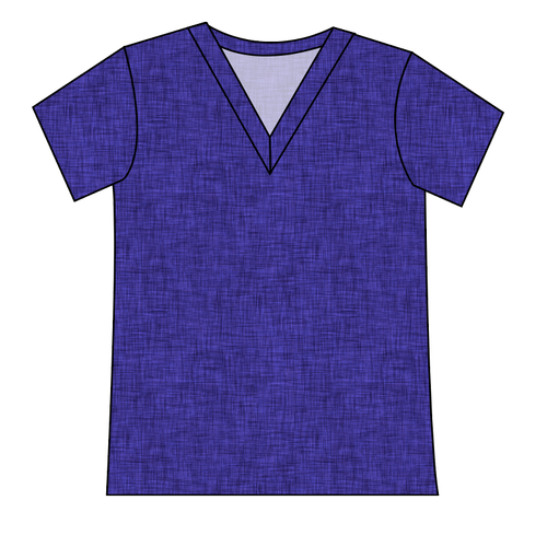 Indigo Linen Ladies' Slouchy V-Neck Tee