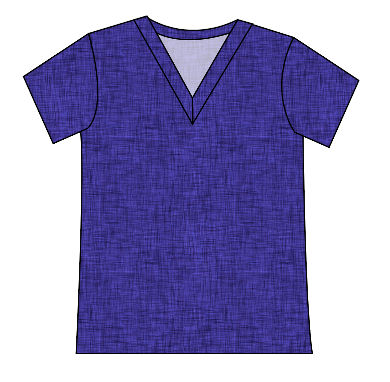 Indigo Linen Ladies' Slouchy V-Neck Tee