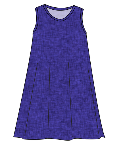 Indigo Linen Ladies' Swing Dress