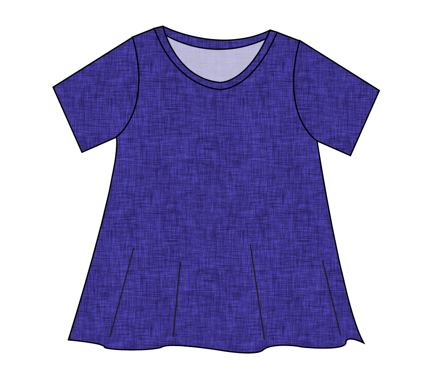 Indigo Linen Ladies' Swing Tee