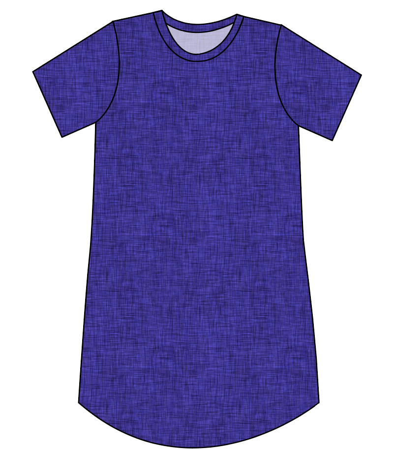 Indigo Linen Ladies' T-Shirt Dress