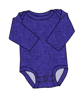 Indigo Linen Lap Neck Bodysuit