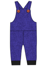 Load image into Gallery viewer, Indigo Linen Overalls and Shortalls