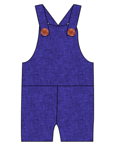 Indigo Linen Overalls and Shortalls