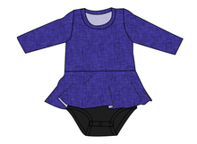 Load image into Gallery viewer, Indigo Linen Peplum Top