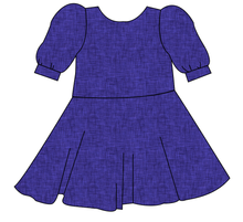 Load image into Gallery viewer, Indigo Linen Prairie Dress