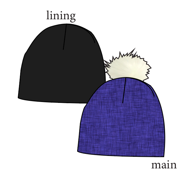Indigo Linen Slouchy Beanie (Reversible!)