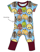 Load image into Gallery viewer, Food is Fun Grow With Me Pants And Shorts Romper