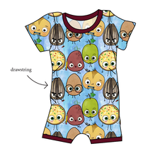 Load image into Gallery viewer, Food is Fun Grow With Me Pants And Shorts Romper