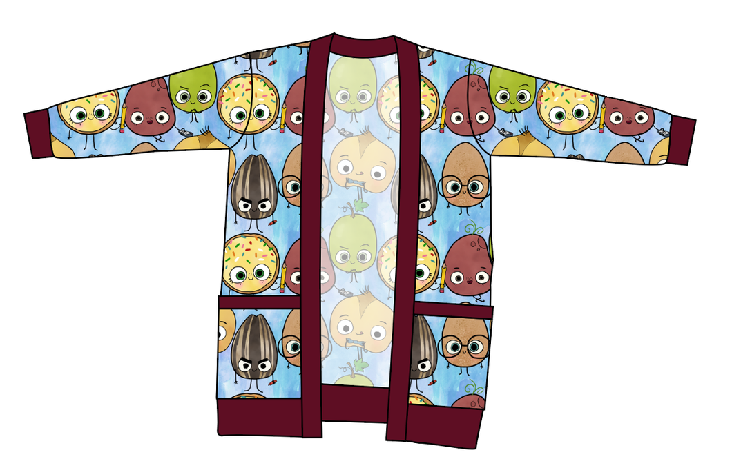 Food is Fun Kids Grandpa Cardigan