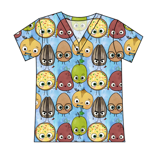 Food is Fun Ladies' Slouchy V-Neck Tee