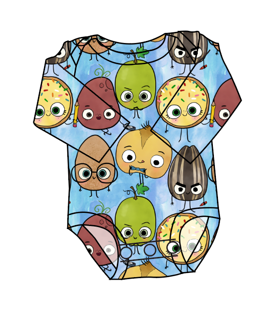 Food is Fun Lap Neck Bodysuit