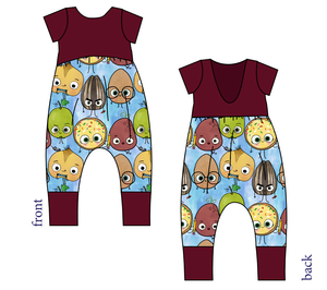 Food is Fun Low Back Romper and Bubble Romper