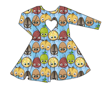 Load image into Gallery viewer, Food is Fun Molly Heart Back Twirly Dress