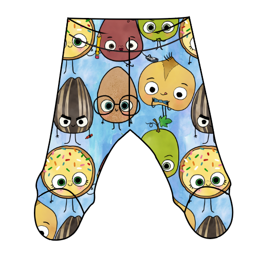 Food is Fun Newborn Footed Pants