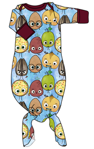 Food is Fun Newborn Knotted Gown