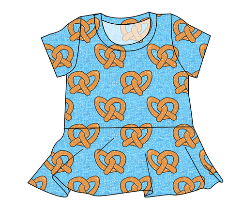 Salty as a Pretzel Ladies' Peplum Top