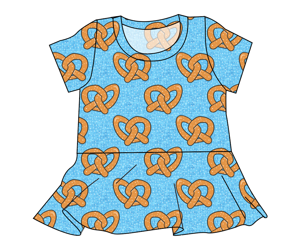 Salty as a Pretzel Ladies' Peplum Top