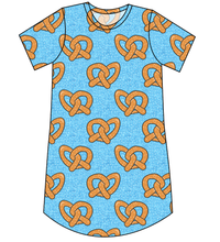 Load image into Gallery viewer, Salty as a Pretzel Ladies&#39; T-Shirt Dress