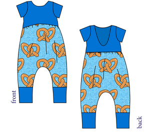 Salty as a Pretzel Low Back Romper and Bubble Romper