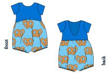 Load image into Gallery viewer, Salty as a Pretzel Low Back Romper and Bubble Romper