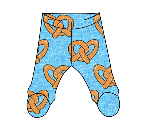 Salty as a Pretzel Newborn Footed Pants