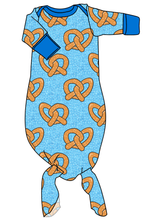Load image into Gallery viewer, Salty as a Pretzel Newborn Knotted Gown