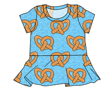 Load image into Gallery viewer, Salty as a Pretzel Peplum Top