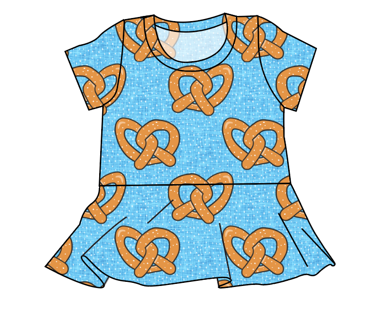 Salty as a Pretzel Peplum Top