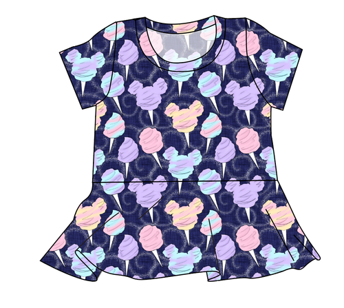 Candy Floss Ladies' Peplum Top
