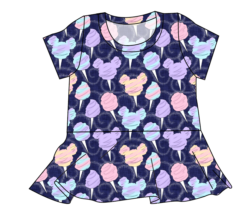 Candy Floss Ladies' Peplum Top