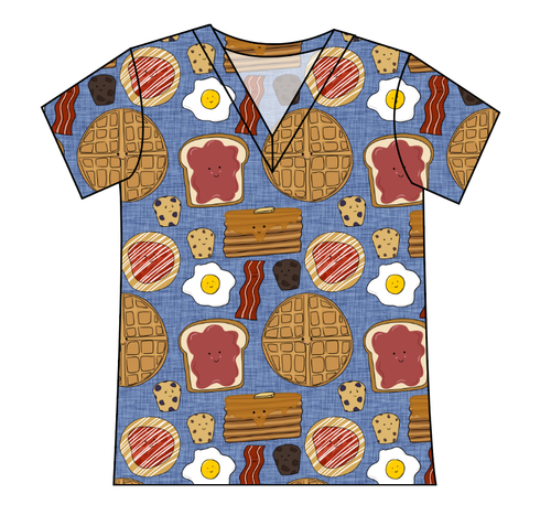 Breakfast Buddies Ladies' Slouchy V-Neck Tee