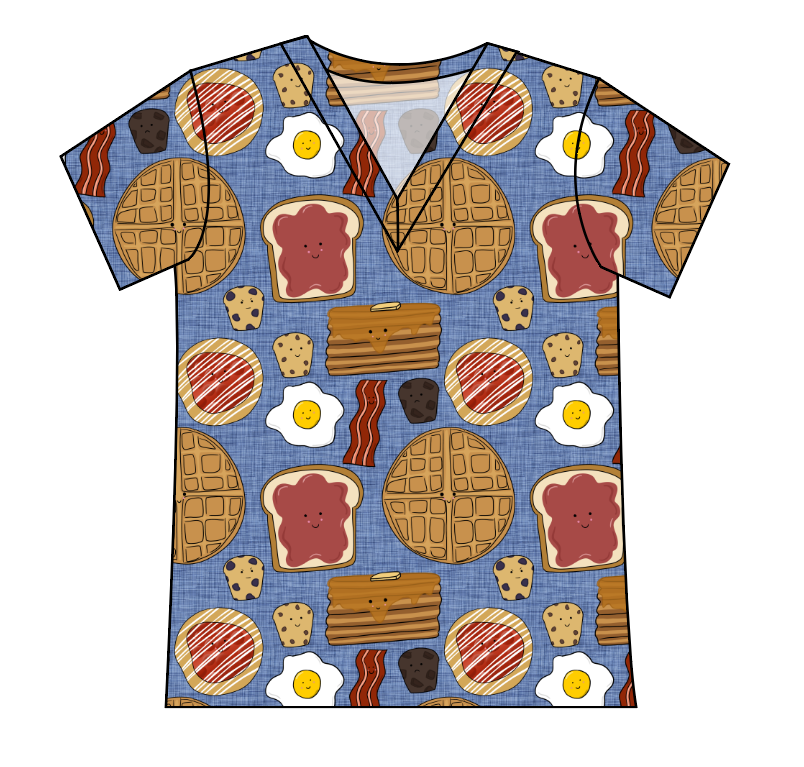 Breakfast Buddies Ladies' Slouchy V-Neck Tee