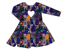 Load image into Gallery viewer, Witchy Vibes Molly Heart Back Twirly Dress