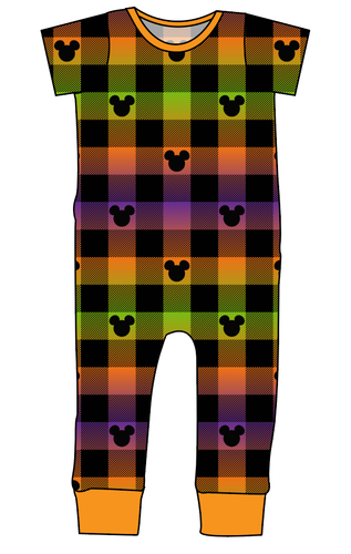 Spooky Plaid Mouse Ears Emmett Pants And Shorts T-Shirt Romper