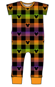 Spooky Plaid Mouse Ears Emmett Pants And Shorts T-Shirt Romper