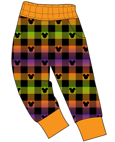 Spooky Plaid Mouse Ears Mens' Joggers and Jogger Shorts