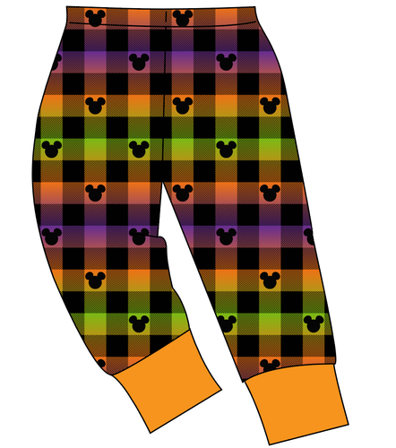 Spooky Plaid Mouse Ears Mens' Lounge Pants