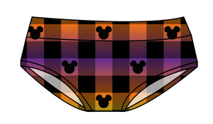 Spooky Plaid Mouse Ears Ladies' Underwear