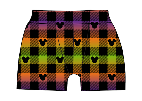 Spooky Plaid Mouse Ears Mens' Boxer Briefs