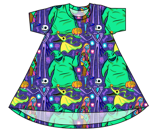 Neon Nightmare Basic T-Shirt Dress