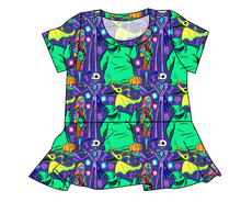 Load image into Gallery viewer, Neon Nightmare Ladies&#39; Peplum Top