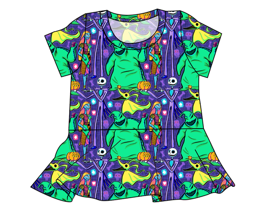 Neon Nightmare Ladies' Peplum Top