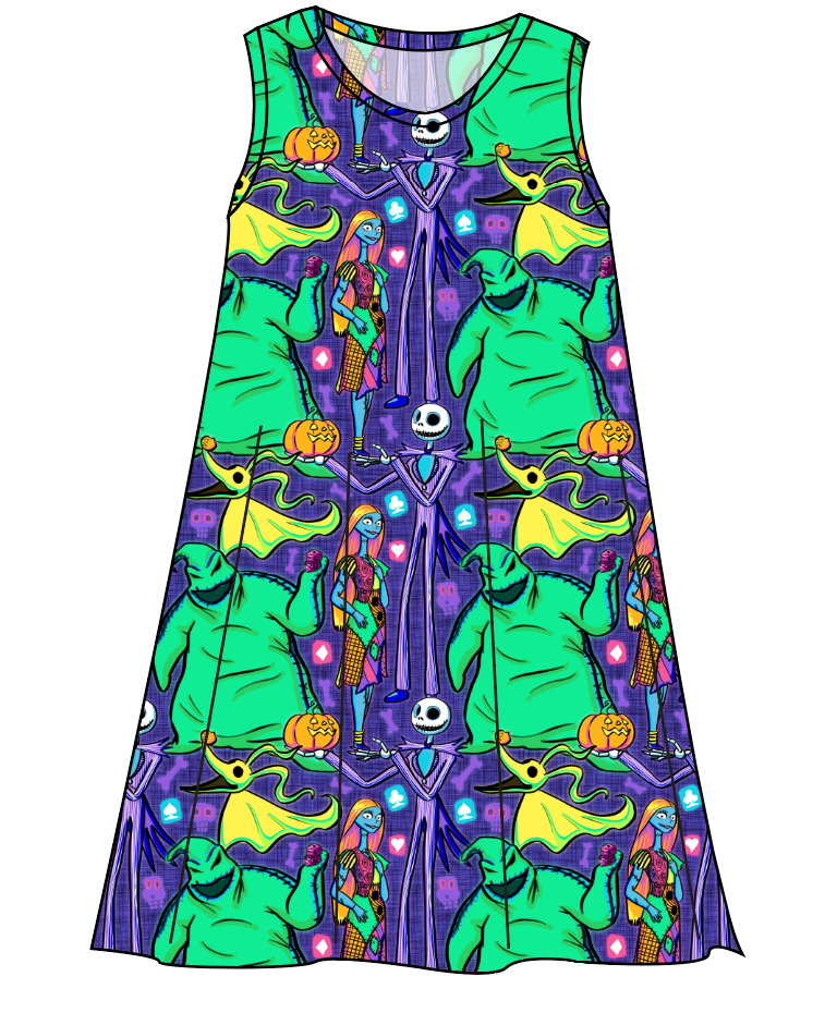 Neon Nightmare Ladies' Swing Dress