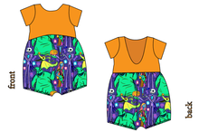Load image into Gallery viewer, Neon Nightmare Low Back Romper and Bubble Romper