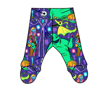 Load image into Gallery viewer, Neon Nightmare Newborn Footed Pants