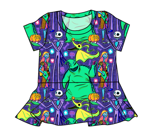 Neon Nightmare Peplum Top