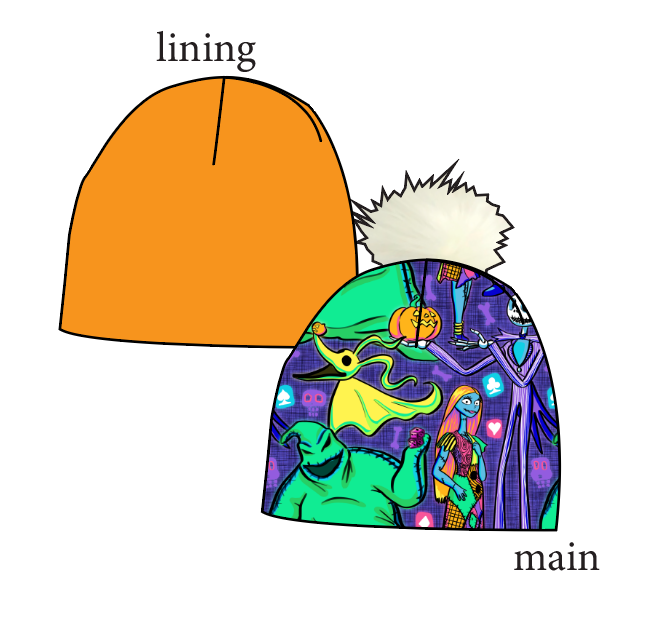 Neon Nightmare Slouchy Beanie (Reversible!)