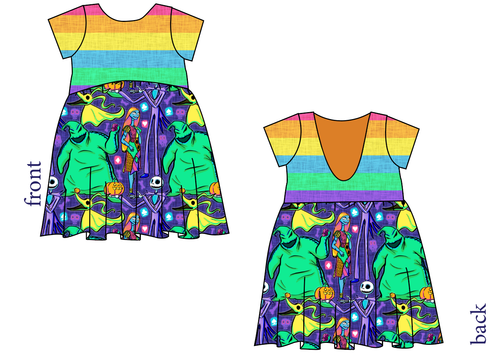 Neon Nightmare Low Back Dress
