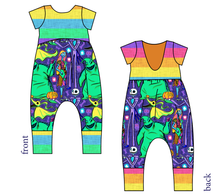 Load image into Gallery viewer, Neon Nightmare Low Back Romper and Bubble Romper
